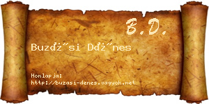 Buzási Dénes névjegykártya
