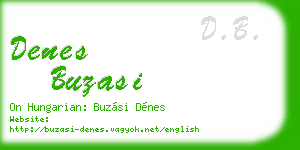 denes buzasi business card